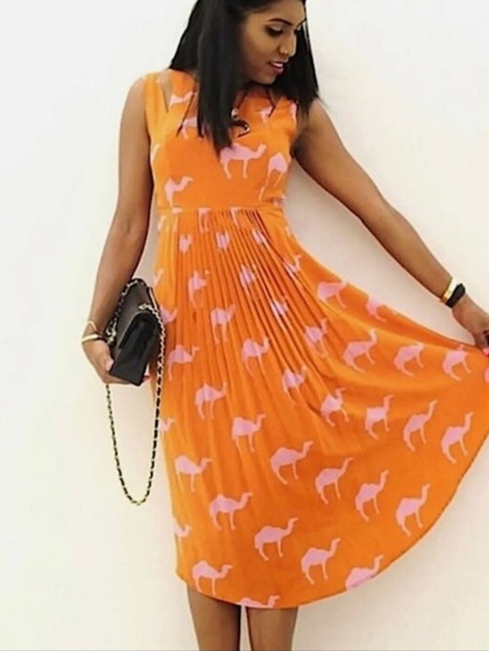 Anthropologie Charlotte Taylor Camel Dromedary Silk Dress Sz 4